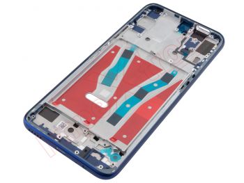 Carcasa frontal con marco azul (Charm Sea Blue) para Huawei Honor 9X, HLK-AL00/ HLK-TL00